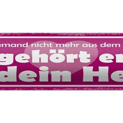 Blechschild Spruch 46x10cm wenn jemand nicht mehr aus Kopf Dekoration