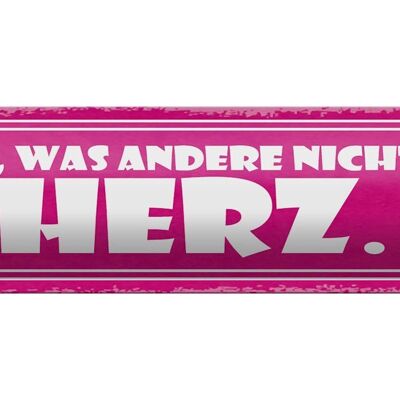 Blechschild Spruch 46x10cm du hast mein Herz Geschenk Dekoration