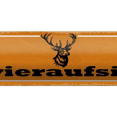 Blechschild Hinweis 46x10cm Revieraufsicht Jagd Dekoration