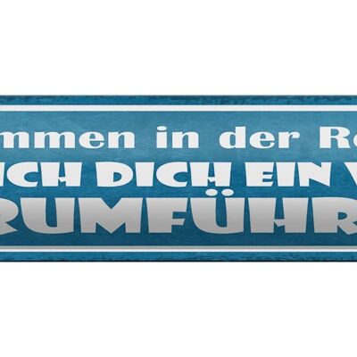 Blechschild Spruch 46x10cm Wilkommen in der Realität darf Dekoration