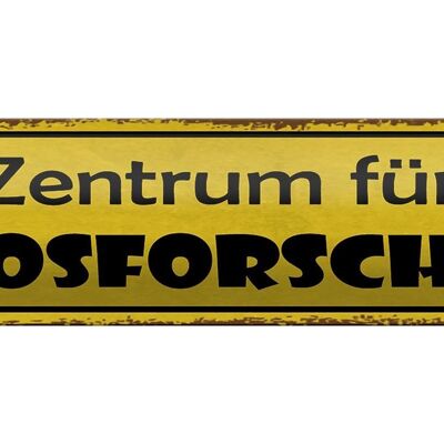 Blechschild Hinweis 46x10cm Zentrum für Chaosforschung Dekoration