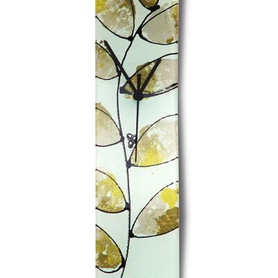 Leaf For Gold-Yellow Wall Clock 10X41 Cm
