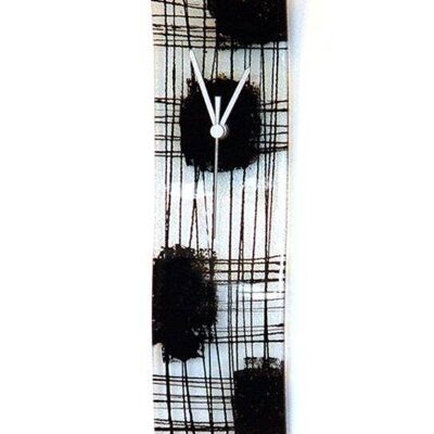 Reloj De Pared Natural Transparente-Negro De 10X41 Cm