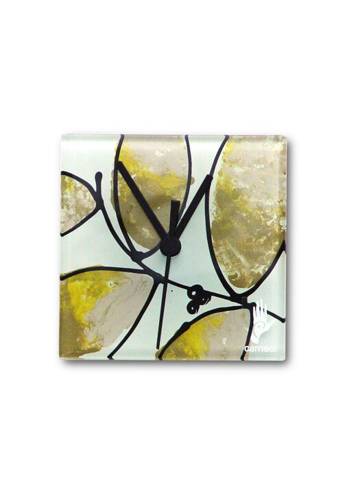 Leaf For Gold-Yellow Wall Clock 13X13 Cm