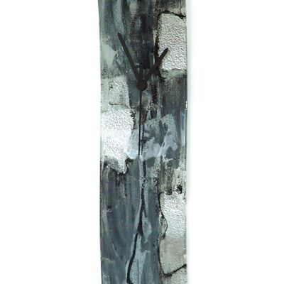 Amasonas Grau-Silberne Glaswanduhr 10X41 cm