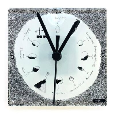 Graficity Wein-Wanduhr 13 x 13 cm