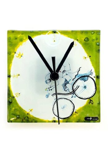 Horloge murale motard Graficity 13X13 Cm