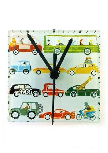 Horloge murale voiture Graficity 13X13 Cm