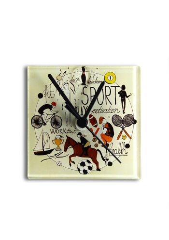 Horloge murale Graficity Sport 13X13 Cm