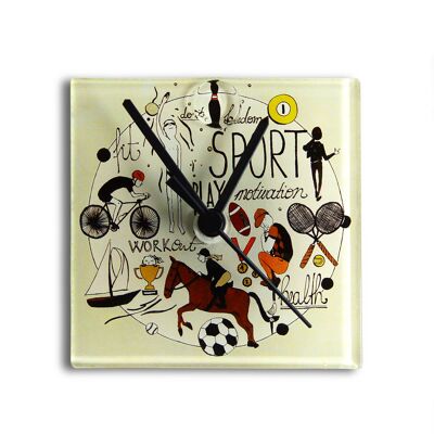 Graficity Sport Wall Clock 13X13 Cm