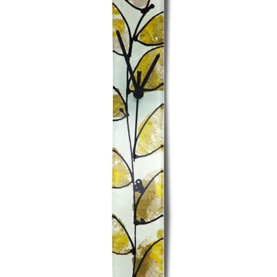 Feuille Pour Horloge Murale En Verre Or-Jaune 6X41 Cm