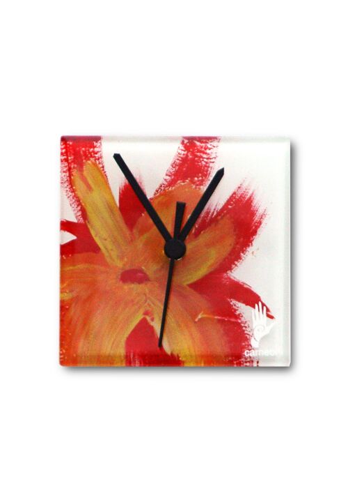 Seastar Red-Orange Wall Clock 13X13 Cm