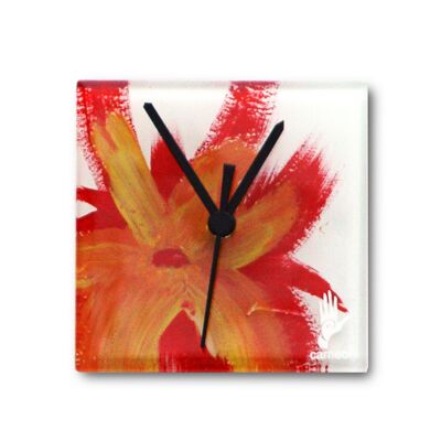 Horloge murale Seastar rouge-orange 13X13 Cm