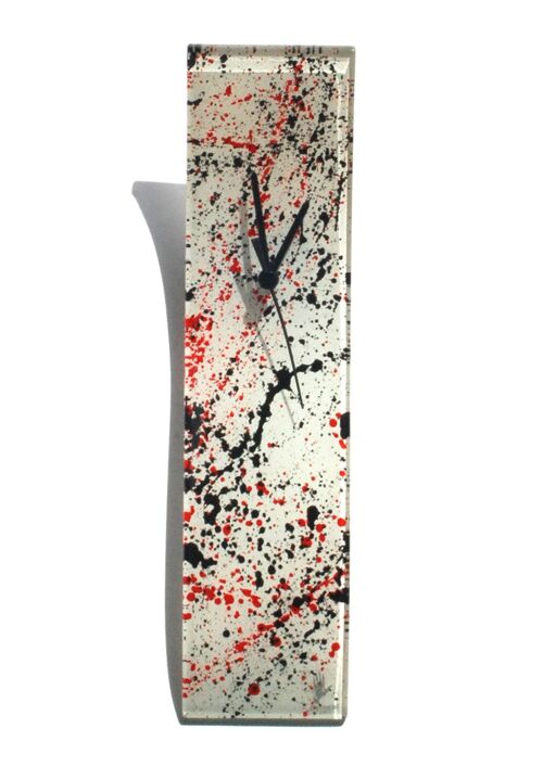 Splash White-Black Wall Clock 10X41 Cm