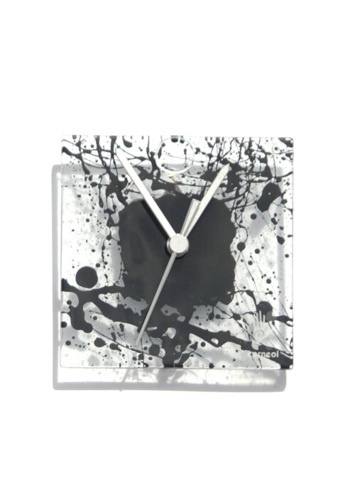 Natural Transparent-Black Wall Clock 13X13 Cm