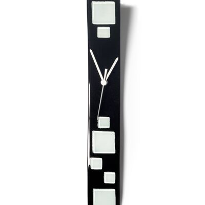 Orologio da parete Patchy Nero-Bianco 6X41 Cm