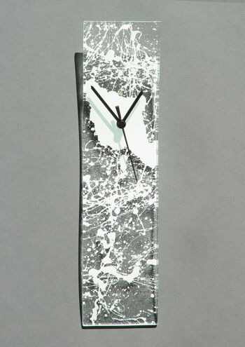 Horloge murale naturelle transparente-blanche 10X41 Cm