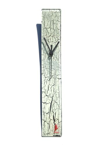 Horloge murale blanche craquelée 6X41 Cm