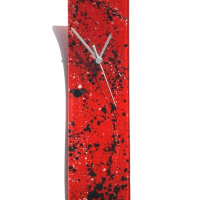 Horloge murale Splash rouge-blanc 10X41 Cm
