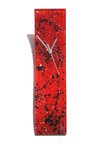 Horloge murale Splash rouge-blanc 10X41 Cm