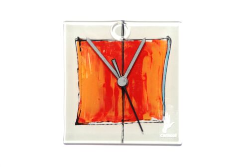 Cubie White-Red Wall Clock 13X13 Cm