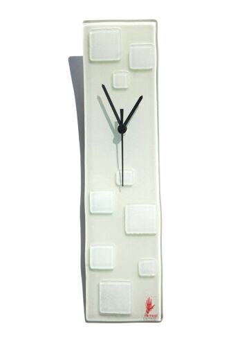 Horloge murale Patchy blanc-blanc 10X41 Cm