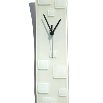 Patchy White-White Wall Clock 10X41 Cm