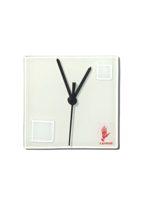 Patchy White-White Wall Clock 13X13 Cm