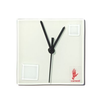 Patchy White-White Wall Clock 13X13 Cm