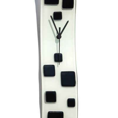 Patchy White-Black Wall Clock 10X41 Cm