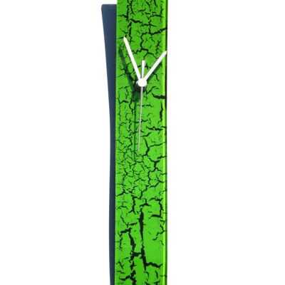 Crackled Green Glass Wall Clock 6X41 Cm