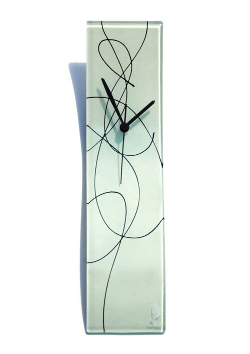 Geo White-Black Wall Clock 10X41 Cm