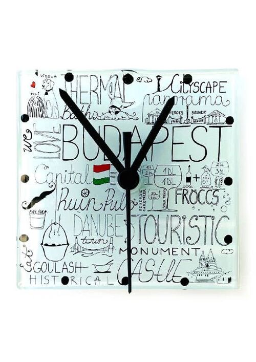 Graficity Hungary Wall Clock 13X13 Cm