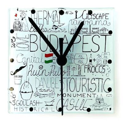 Graficity Reloj De Pared Hungría 13X13 Cm