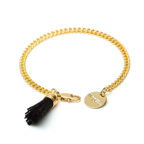 Bracelet Arthur Or Noir Pompon