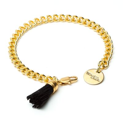 Hector Black Gold Pompom Bracelet
