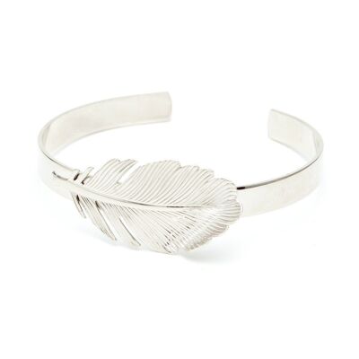 Zéphyr Silver Leaf Bangle