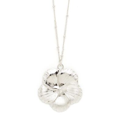 Helios Silver Flower Necklace
