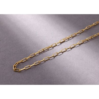 Fine paperclip chain gold-plated