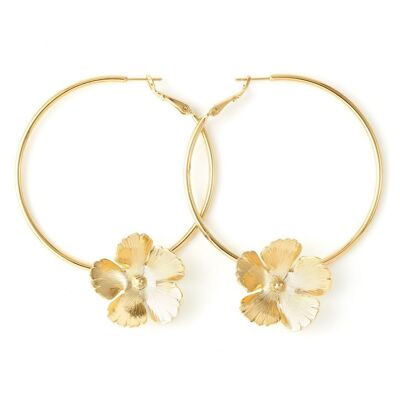 Orphée Gold Flowers Hoops