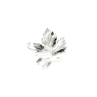 Maxi Hera Silver Leaf Adjustable Ring