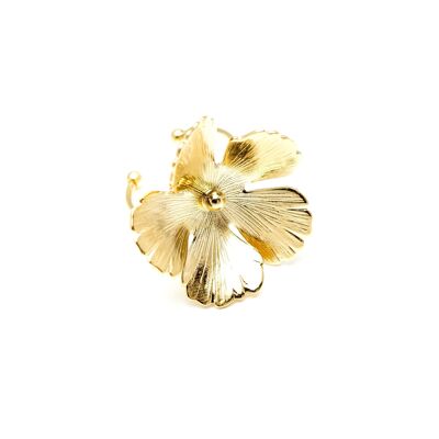 Maxi Orphée Gold Flower Adjustable Ring