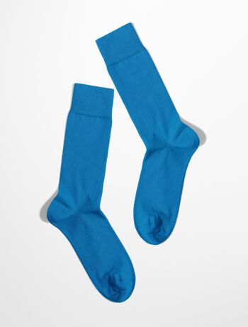 Collection Essentielle - Chaussettes de Couleur Unie - Bleu - Azure Dream 4