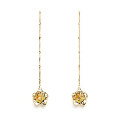 Gaïa Gold Flowers Dangle Earrings