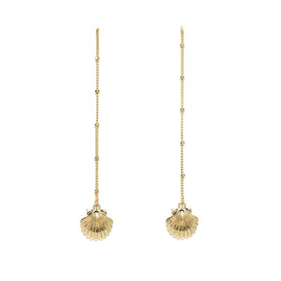 Dangling Earrings Nérée Gold Shells