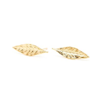 Thalie Gold Leaves Stud Earrings