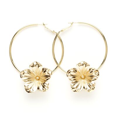 Gaïa Gold Flowers Hoops