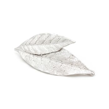 Maxi Barrette Thalie Argent Feuilles 1