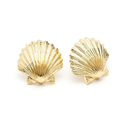 Maxi Nereus Gold Shell Stud Earrings
