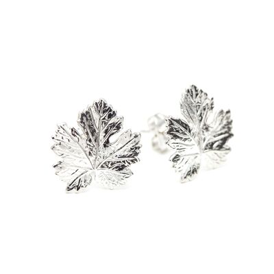 Hera Silver Leaves Stud Earrings
